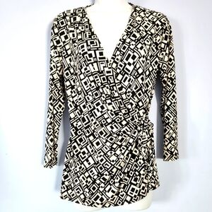 Anne Klein Geometric Blouse